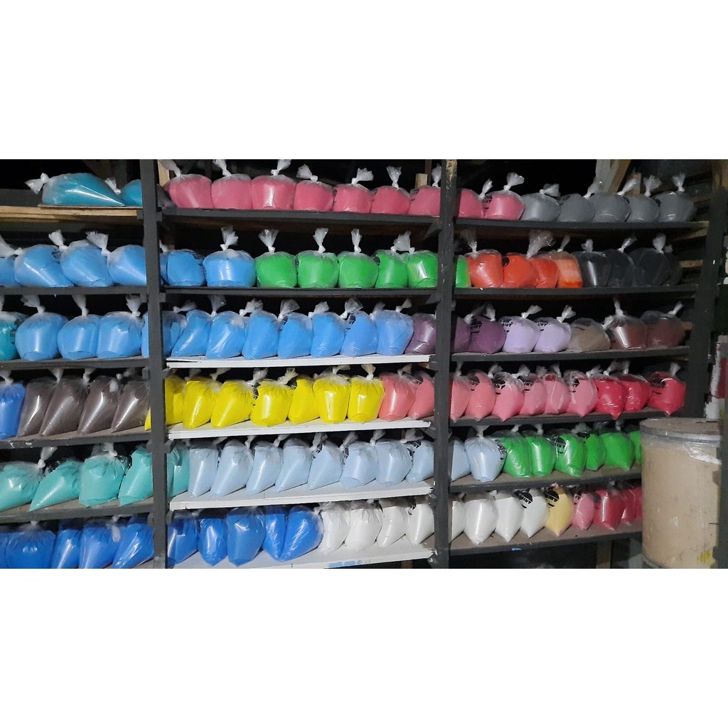 Cat Tembok KILOAN 1KG Patria Paint Warna Putih Salju Pink Biru Tosca Grey Abu-abu Blue White Silver