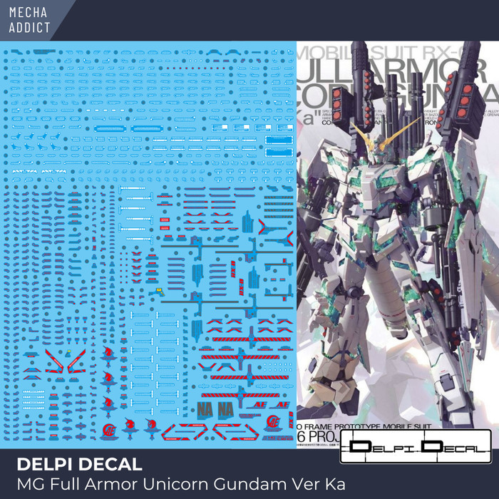 Water Slide Decal MG Full Armor Unicorn Ver Ka by DELPI
