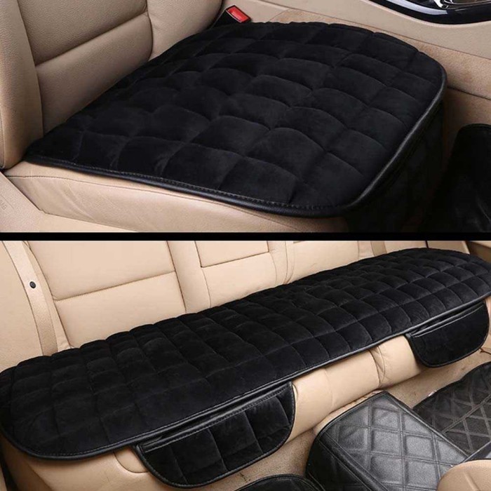 3 Pcs Alas Duduk Cover Bantal Bantalan Kursi Jok Mobil Depan Belakang