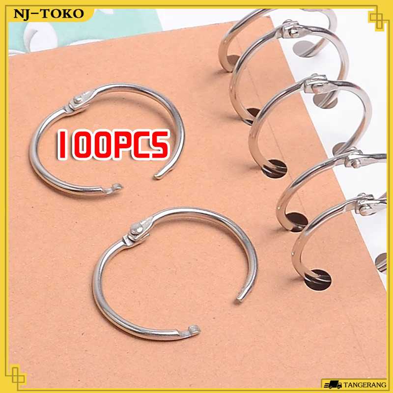 

100 Buah Ring Binder Besi 20mm 30mm 40mm Ring Buku Sampel Bahan Logam Galvanis