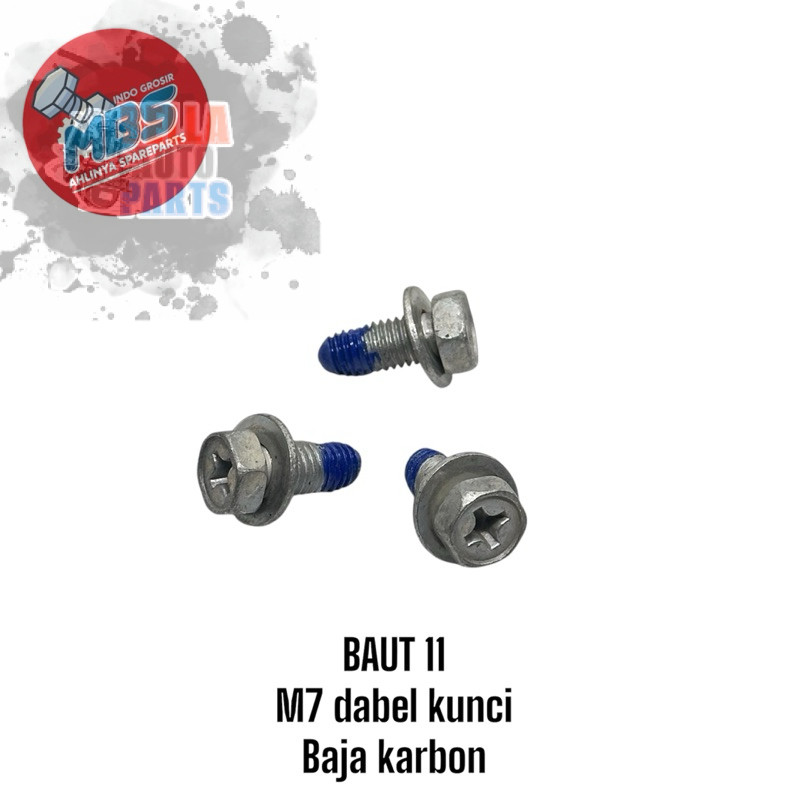 ORI BAUT 11 M7 x 15 DABEL KUNCI RING PATEN 1,5cm