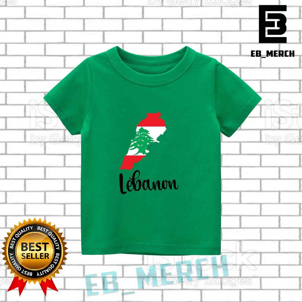 Kaos Anak / Baju Anak / Tshirt Anak Motif NEGARA LEBANON  KEREN BERKUALITAS