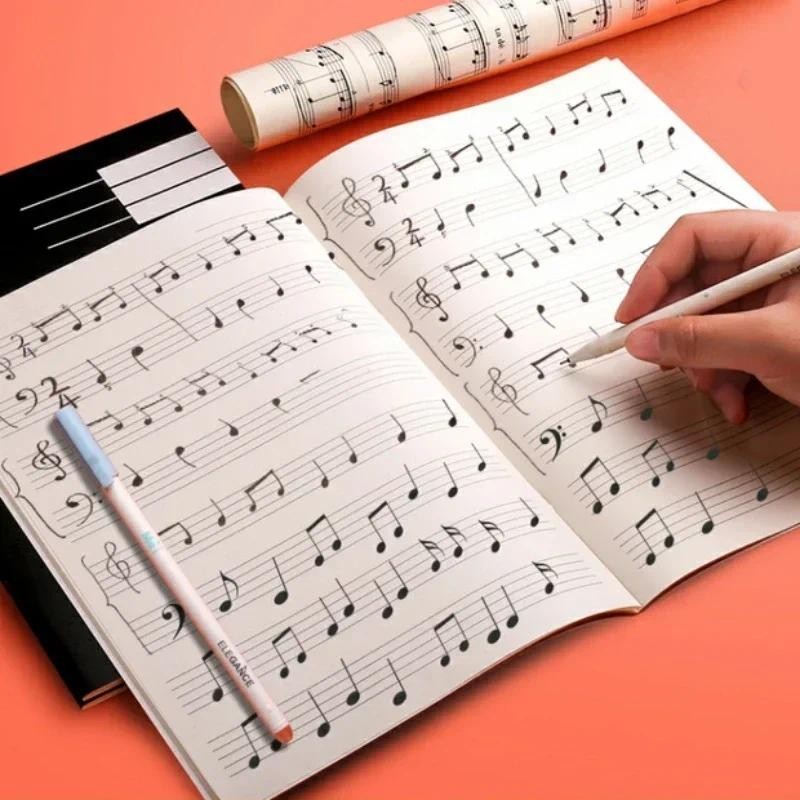 

18 Sheets Music Practice Notebook Piano Violin Book Universal Five-line Notebook For Violin Piano Pactice Sheet Music Music Tool