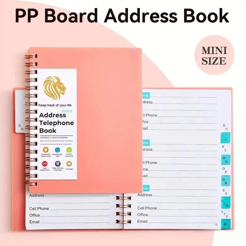 

MINI Size Notebook Telephone Address & Birthday Book With Alphabetic Tabs Notepad Notebooks Writing Pads Office School Supplies