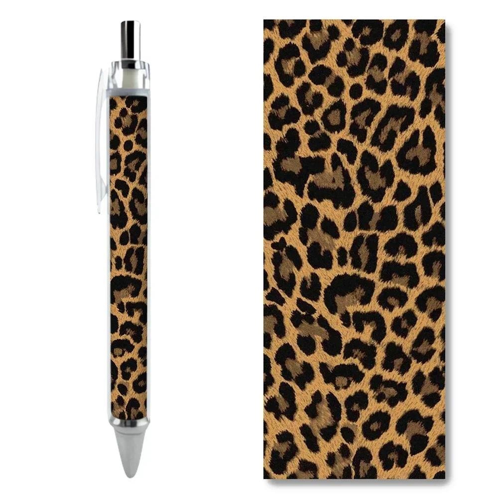 

2/4PCS Simulated Leopard Print Gel Pens HD Pattern Large Capacity Customizable Caneta Stationery Premium Kids School Supplies