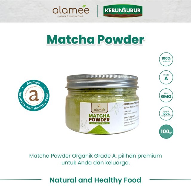 

ALAMEE Matcha Powder Minuman Teh Matcha Pure PREMIUM Matcha Tea Powder Tanpa Campuran Gula 100gr kebunsurbur