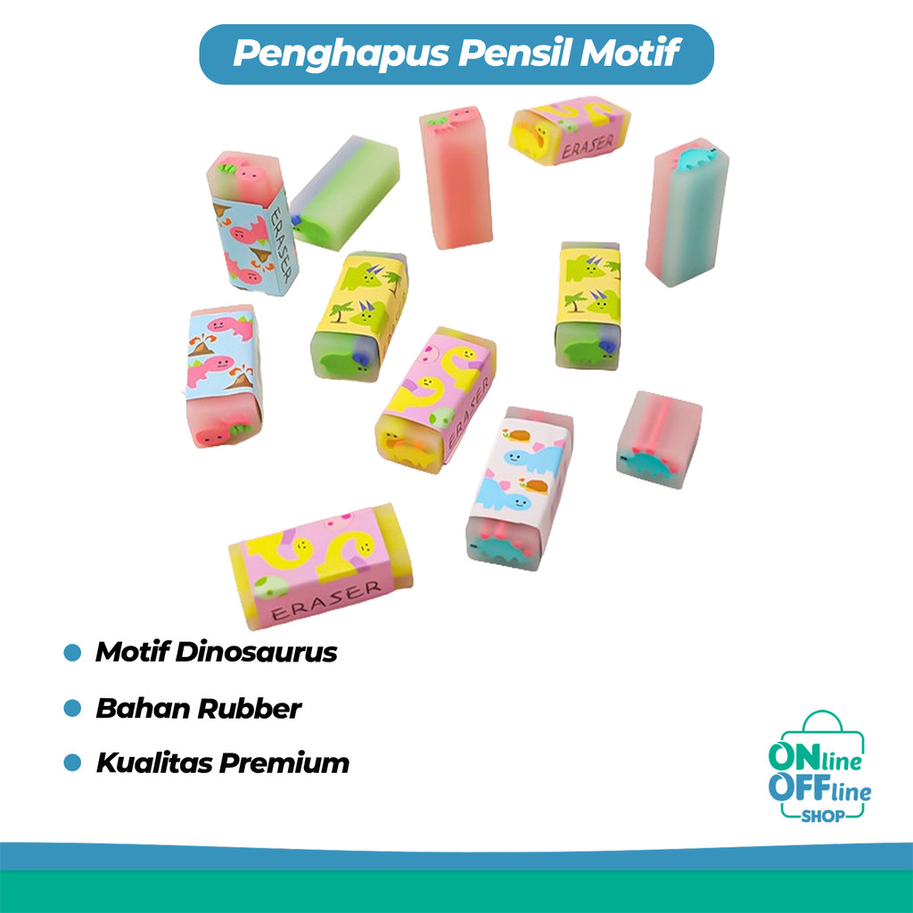 

Penghapus Pensil Motif Cartoon Little Dinosaur Eraser Learning 787