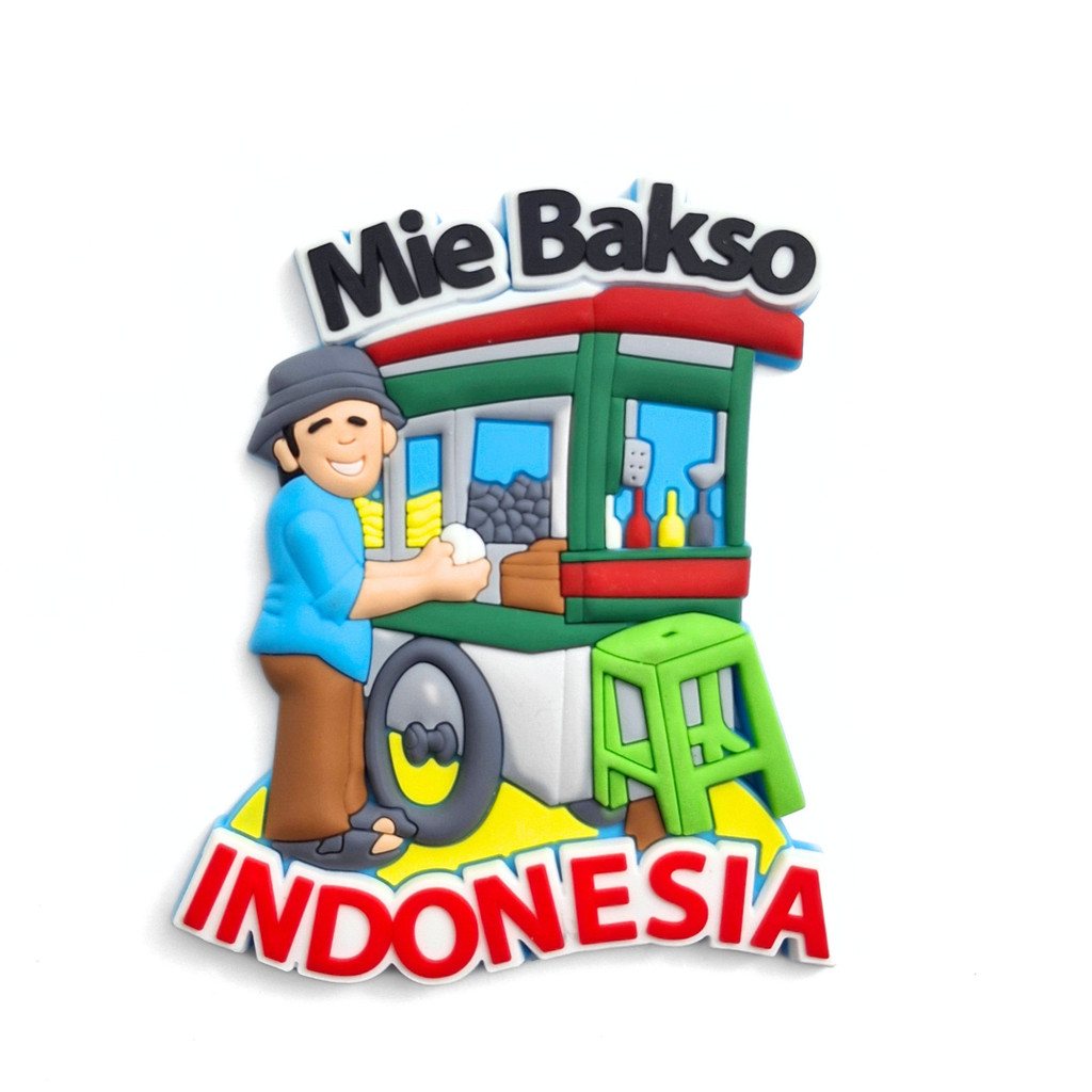 Magnet Kulkas Rubber Mie Bakso Makanan Khas Indonesia