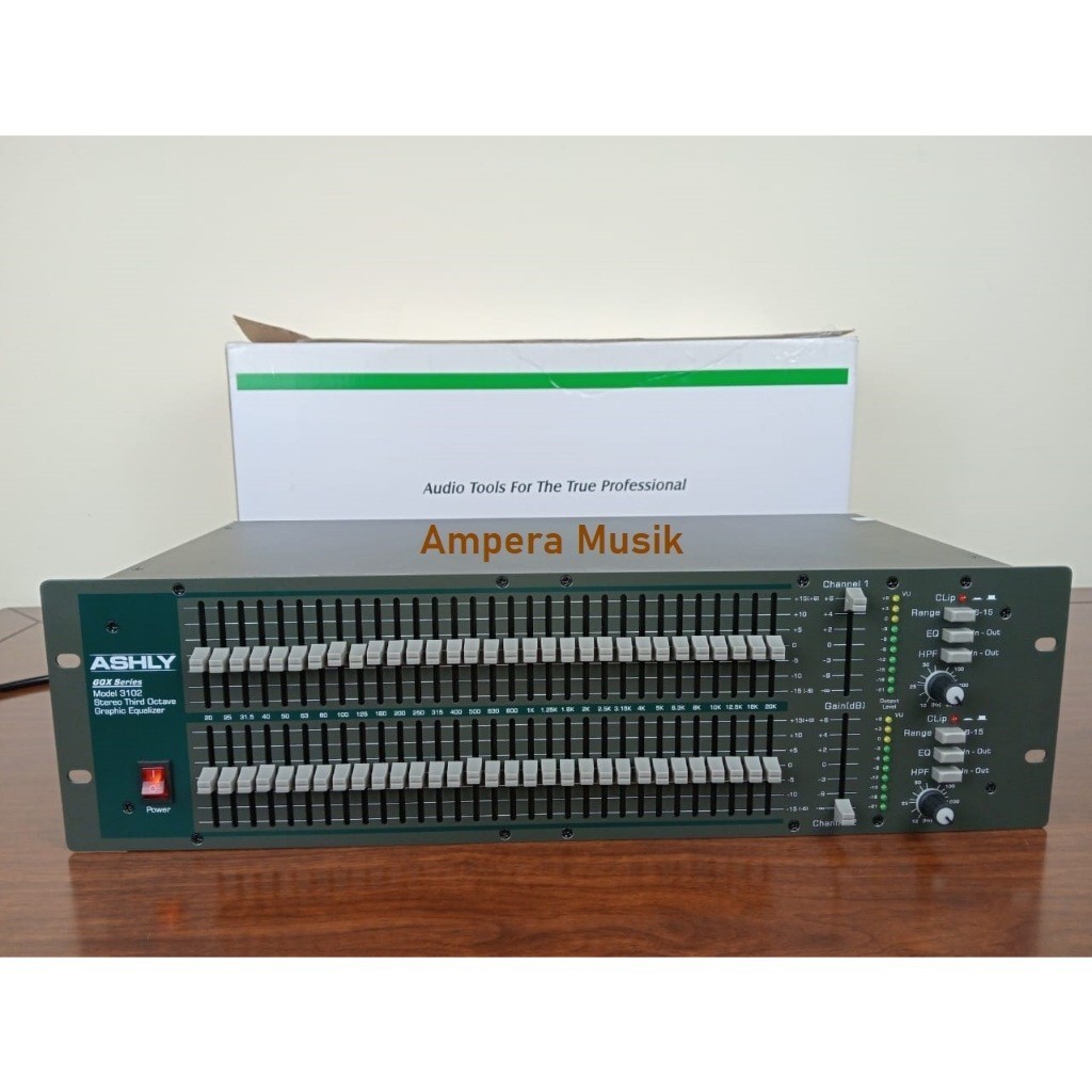 EQUALISER ASHLY GQX 3102/GQX3102 ( 2 x 31 CHANNEL )/ ASHLY GQX 3102