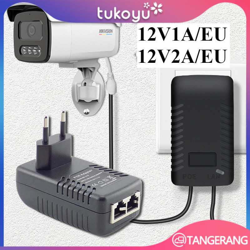 Adaptor Poe 12v 1a 2a Injector Ethernet Kabel Data Dan Listrik Jadi Satu Praktis Untuk Htb Netlink T