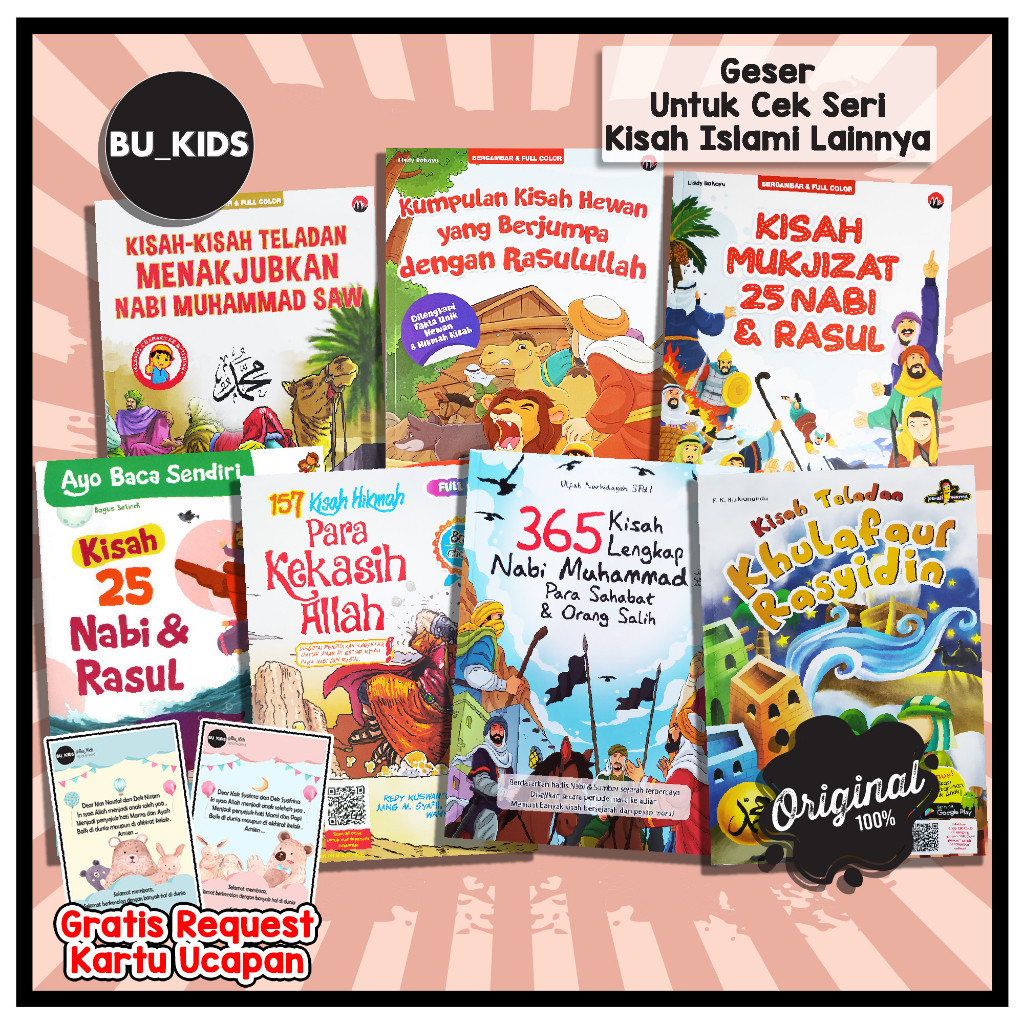 Buku Kisah 25 Nabi Rasul 365 Kisah Nabi Muhammad Lengkap Fullcolour Bergambar Lengkap