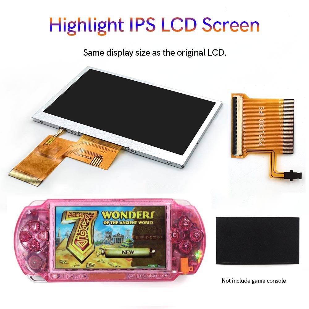 For PSP 1000 Replacements LCD IPS Screen High brightness for Sony PSP1000 GAME CONSOLE