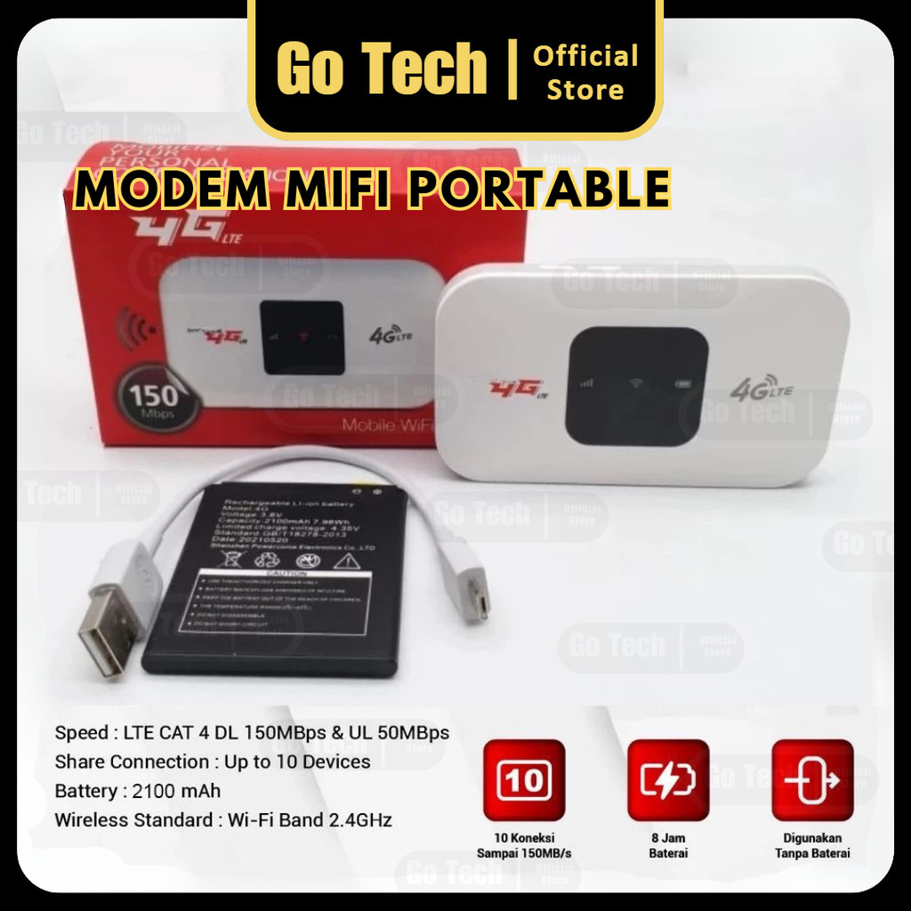 dayana_storee Go Tech - Modem WIFI Mifi All Operator 4G Portable Mobile WiFi Portable Semua Operator