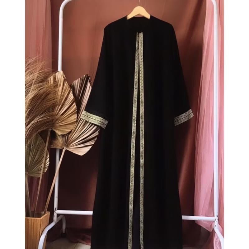 NEW  Gamis Abaya Rendah Emas Trend Lebaran 2025 Bahan Rayon Twile Premium//Abaya Remaja Dewasa Gamis