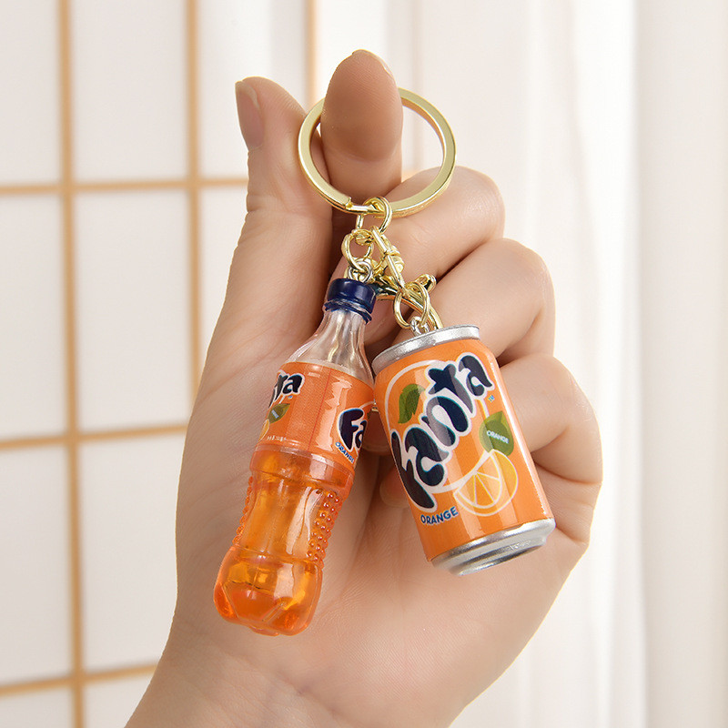 Gantungan Kunci / Gantungan Tas Miniatur Minuman Soda Dan Kaleng Simple