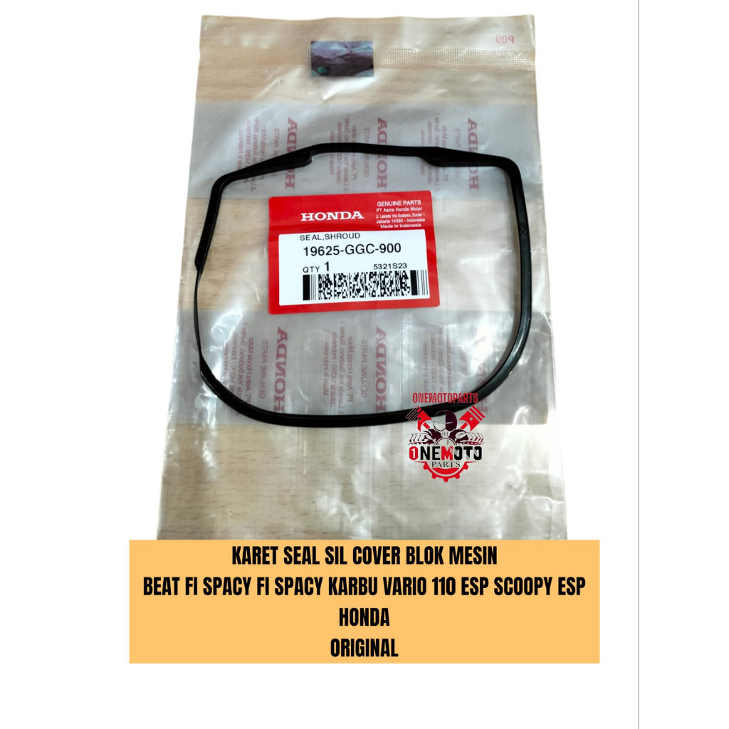 Orimoto - KARET SEAL SIL COVER BLOK MESIN BEAT FI SPACY KARBU SCOOPY VARIO 110 HONDA ORI 19625-GGC-9