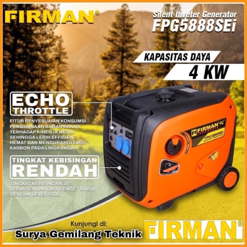 PROMO HARI RAYA Genset inverter Silent Firman FPG 5888sei Mesin Genset Silent 4000Watt