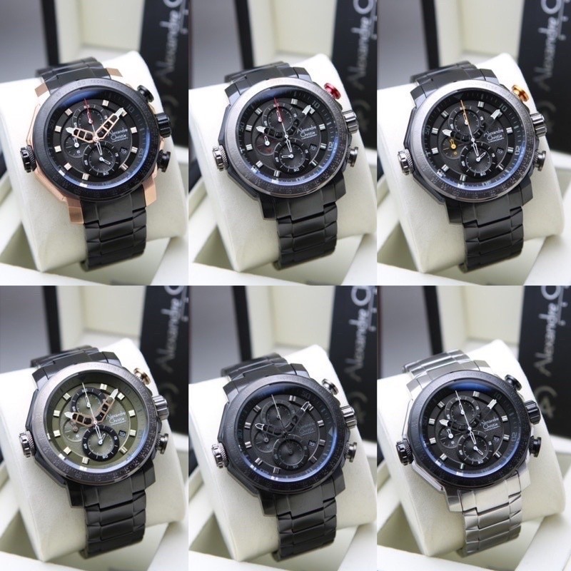 JAM TANGAN PRIA ALEXANDRE CHRISTIE AC6565 AC 6565 STRAP RANTAI