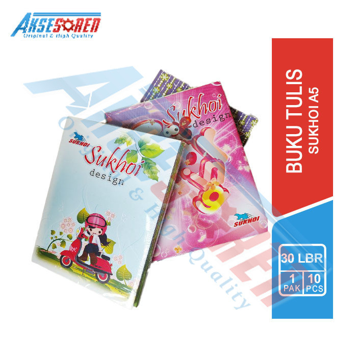 

Buku Tulis Sukhoi [Isi 30 Lembar / 10 Buku] / Buku Tulis Sekolah 1 Pak Murah / Peralatan Alat Sekolah Lengkap / Buki Catatan 1 Pack