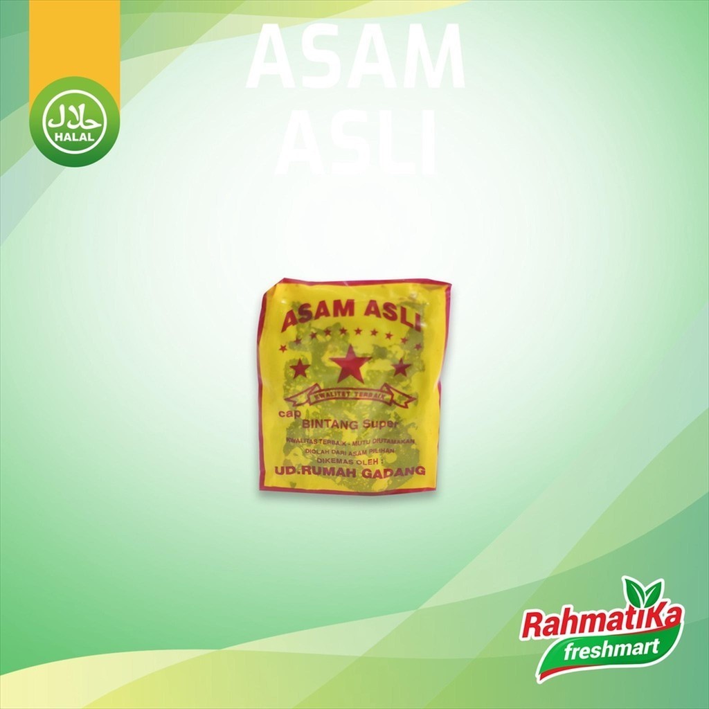 

Asam Jawa Asli / Asem Jawa Asli Cap Bintang 25 gr (Bumbu Dapur)