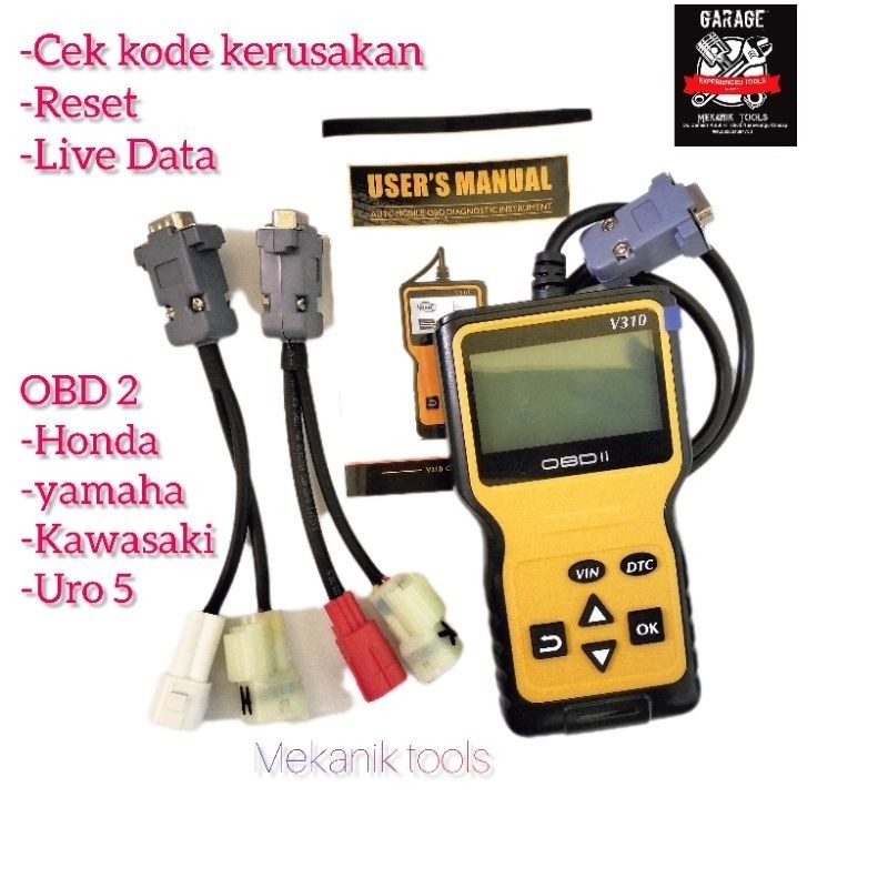Scanner OBD 2 REMAP ECCU cek kode kerusakan sepeda motor
