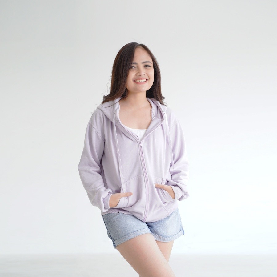 Jaket Trend / HOODIE GOODIE Zipper Lilac