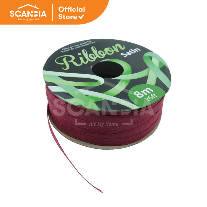 

SCANDIA Pita Kado Ribbon Satin 8 M x 6.6 Mm Maroon (QH0004)