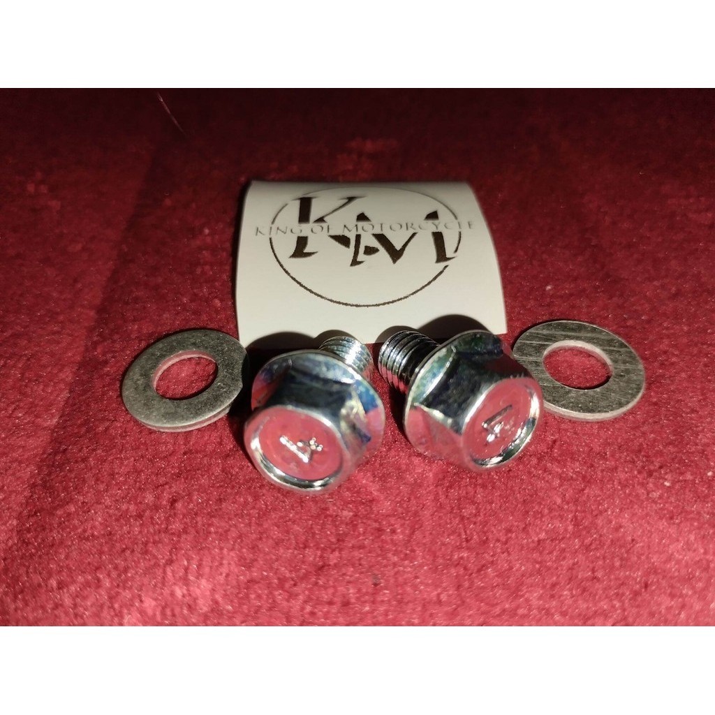 Baut Motor 2pcs Baut Oli Gardan Beat Baut Oli Gardan - Baut oli gardan + Ring alumunium Vario-scoopy