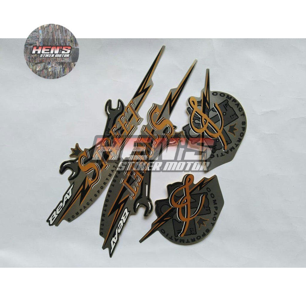 stiker lis body motor honda beat street 2020 silver