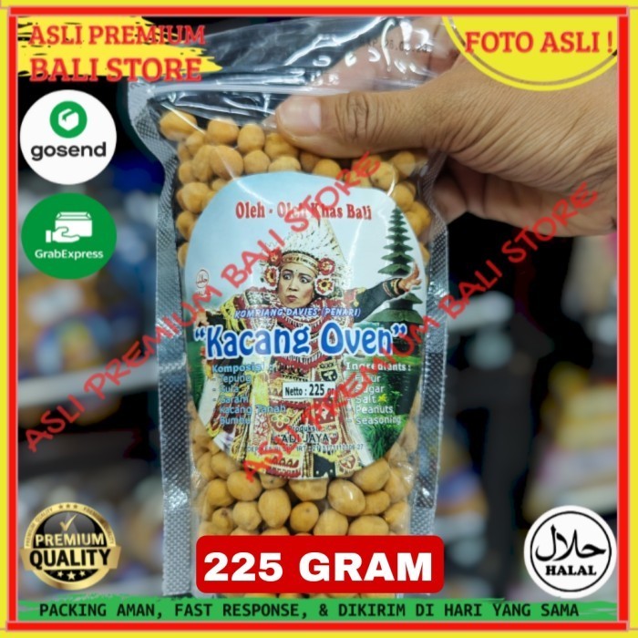 

OLEH OLEH MAKANAN CEMILAN CAMILAN SNACK KULINER KHAS ASLI ORI ORIGINAL BALI KACANG TANAH OVEN 225 GRAM GR