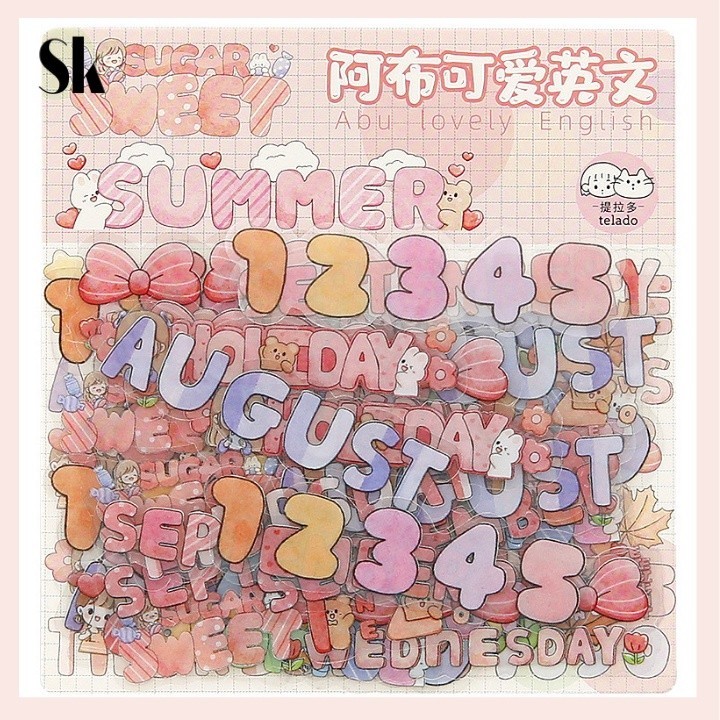 

SKSHOP Sticker Cutie WORDING 1 Pack 48 Pcs - SK048