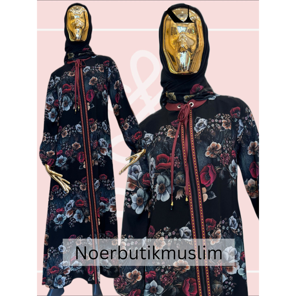HIKMAT FASHION ORIGINAL A8847-14 ABAYA HIKMAT NOERBUTIKMUSLIM
