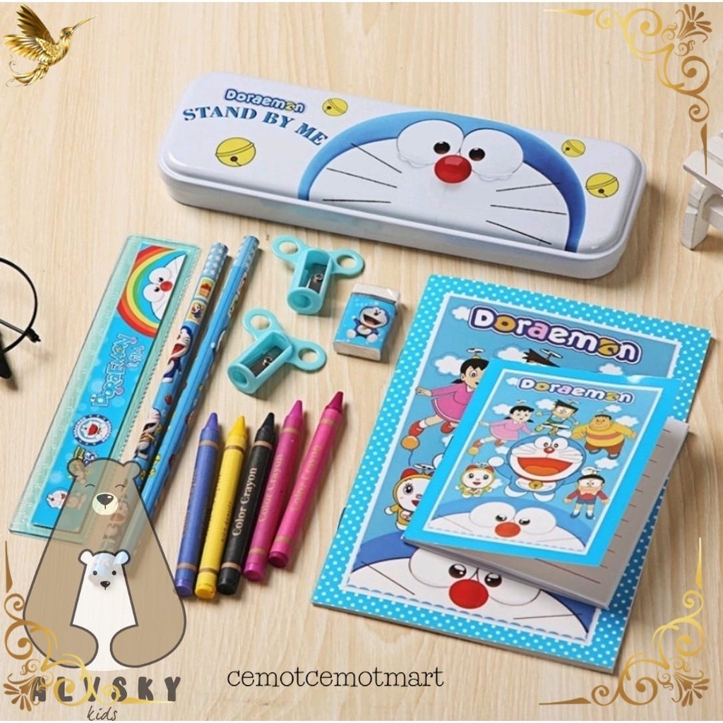 

STATIONARY ALAT TULIS SET 14 IN 1 / PAKET ALAT TULIS ANAK MOTIF KARTUN KARAKTER LUCU CMT