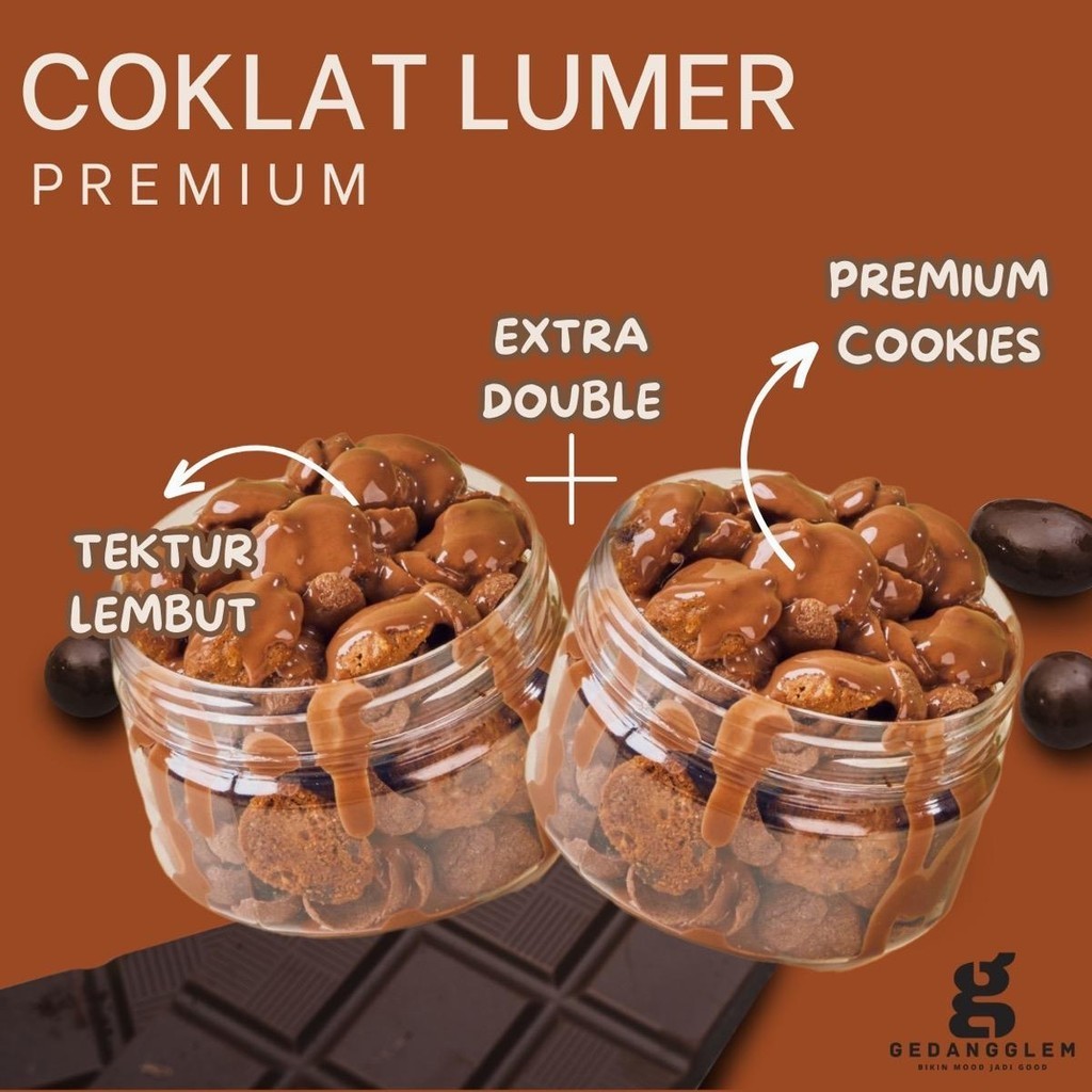 

EXTRA DOUBLE ISI 2pcs COOKIES COKLAT LUMER