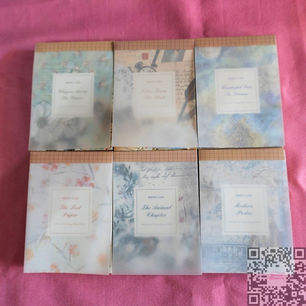 

Material Deco Paper 100 lembar Aesthetic Junk Journal Craft DIY Scrapbook Vintage Retro