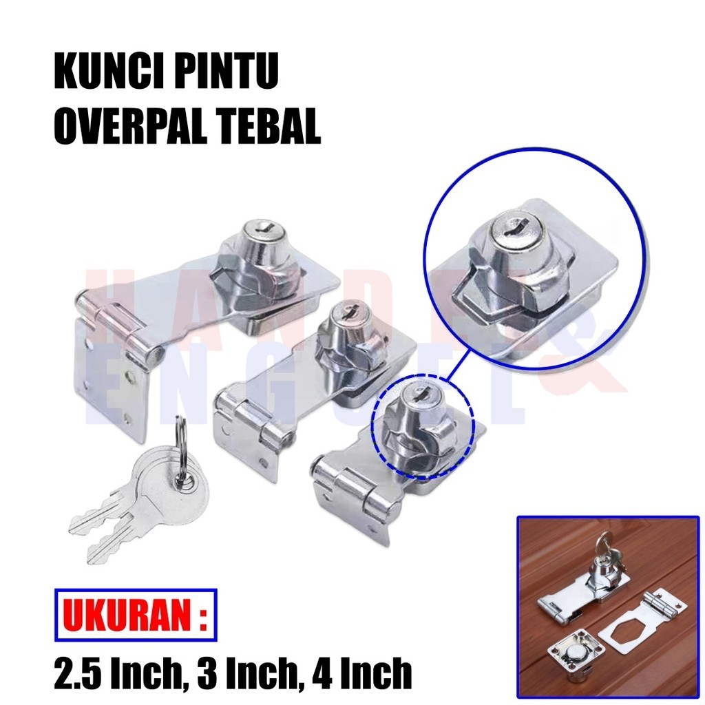 Overpal Plat Tebal Overpal Stainless Tebal  2.5 inch 3 inch 4 inch Kunci Pintu Overpal Tebal