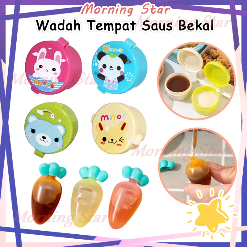 Botol Saos Tomat Sambal Anak/Wadah Saus Tempat Saus Bekal/Mini Portabel Hias Bento Saos Cup