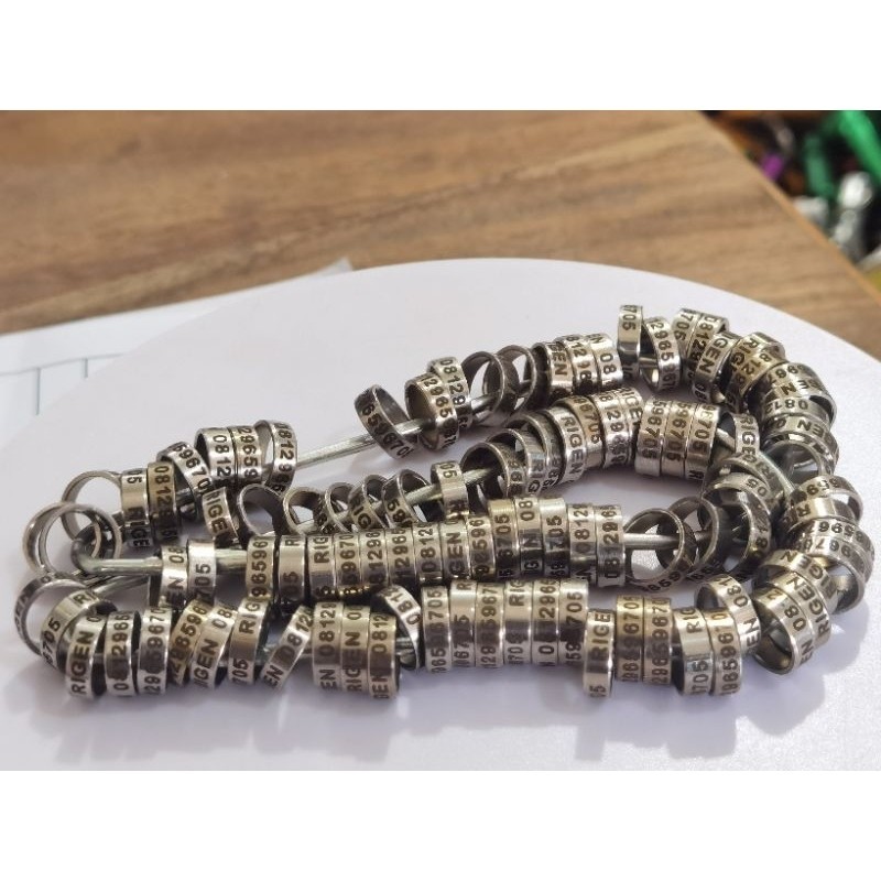 RING BURUNG MERPATI BAJA SLIM BISA CETAK NAMA