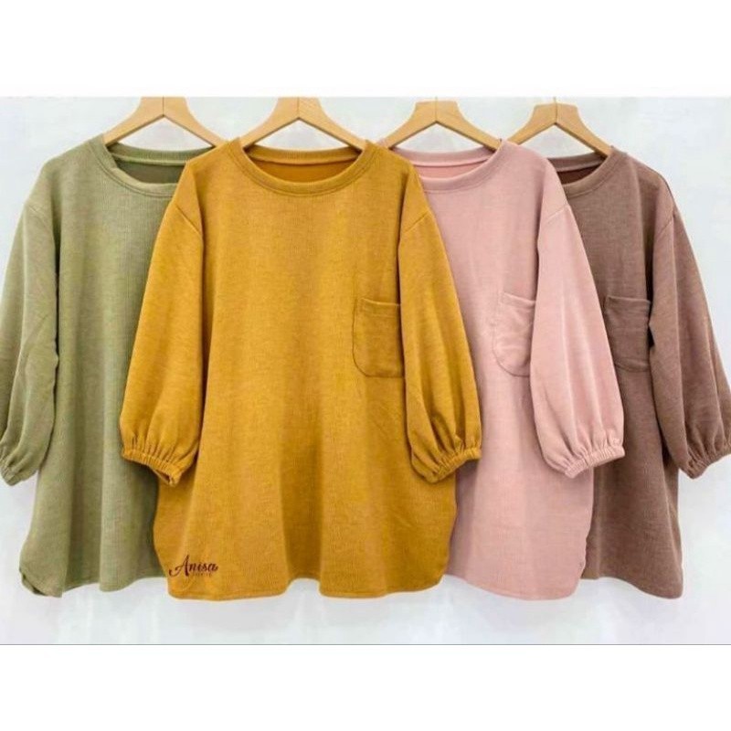 GIRA TOP BLOES CRINKLE AIRFLOW / PAKAIAN WANITA - ATASAN WANITA - BAJU TUNIK - PAKAIAN TERLARIS - AT