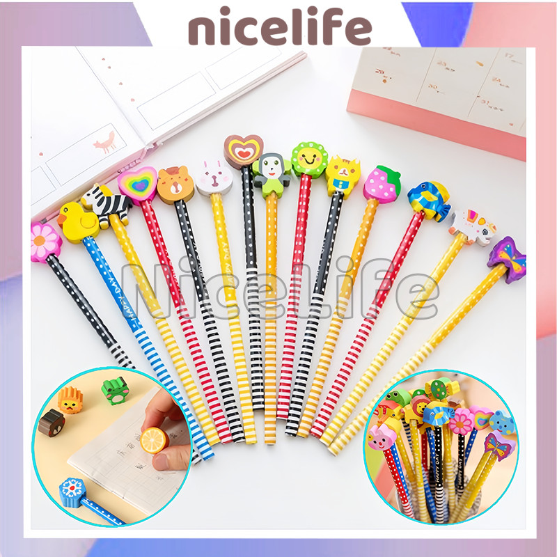 

Pensil Penghapus / Pensil Ada Penghapus Karakter Unik Lucu / Pensil Fancy / Penghapus 3D Pensil Fancy Unik