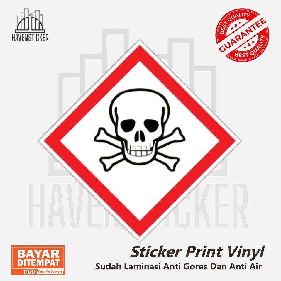 

STIKER VINYL PRINT SIMBOL K3 LIMBAH B3 HAZMAT BERACUN laminasi glossy