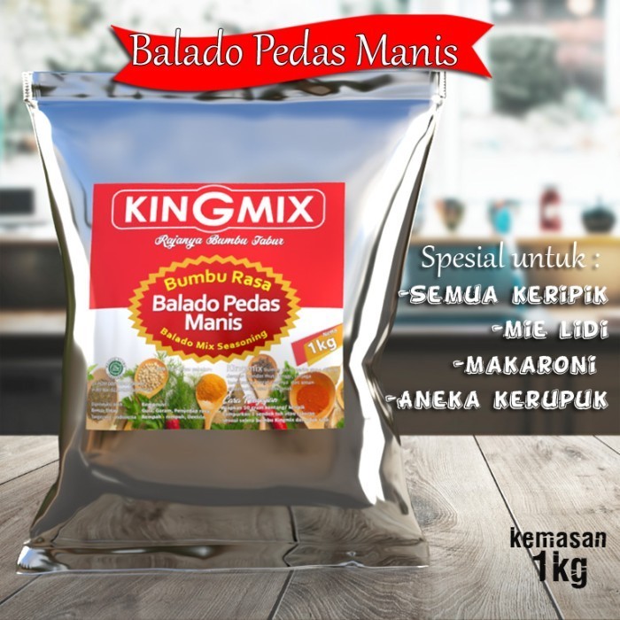 

[Bumbu Instan] Bumbu Tabur Kingmix HI Rasa Balado Pedas Manis 1 Kg