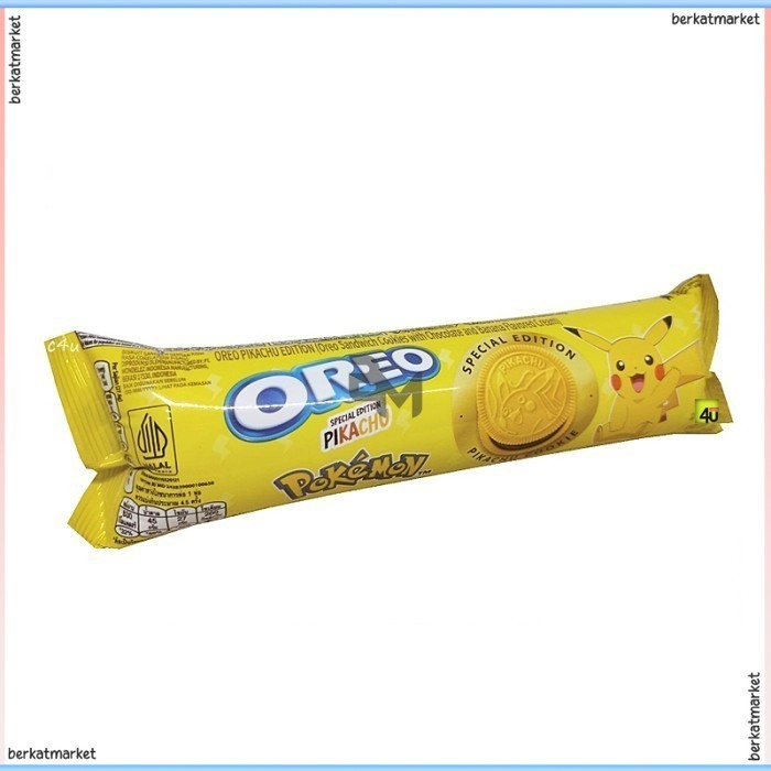 

Oreo Pokemon Pikachu Biscuit Choco Banana Roll 119gr