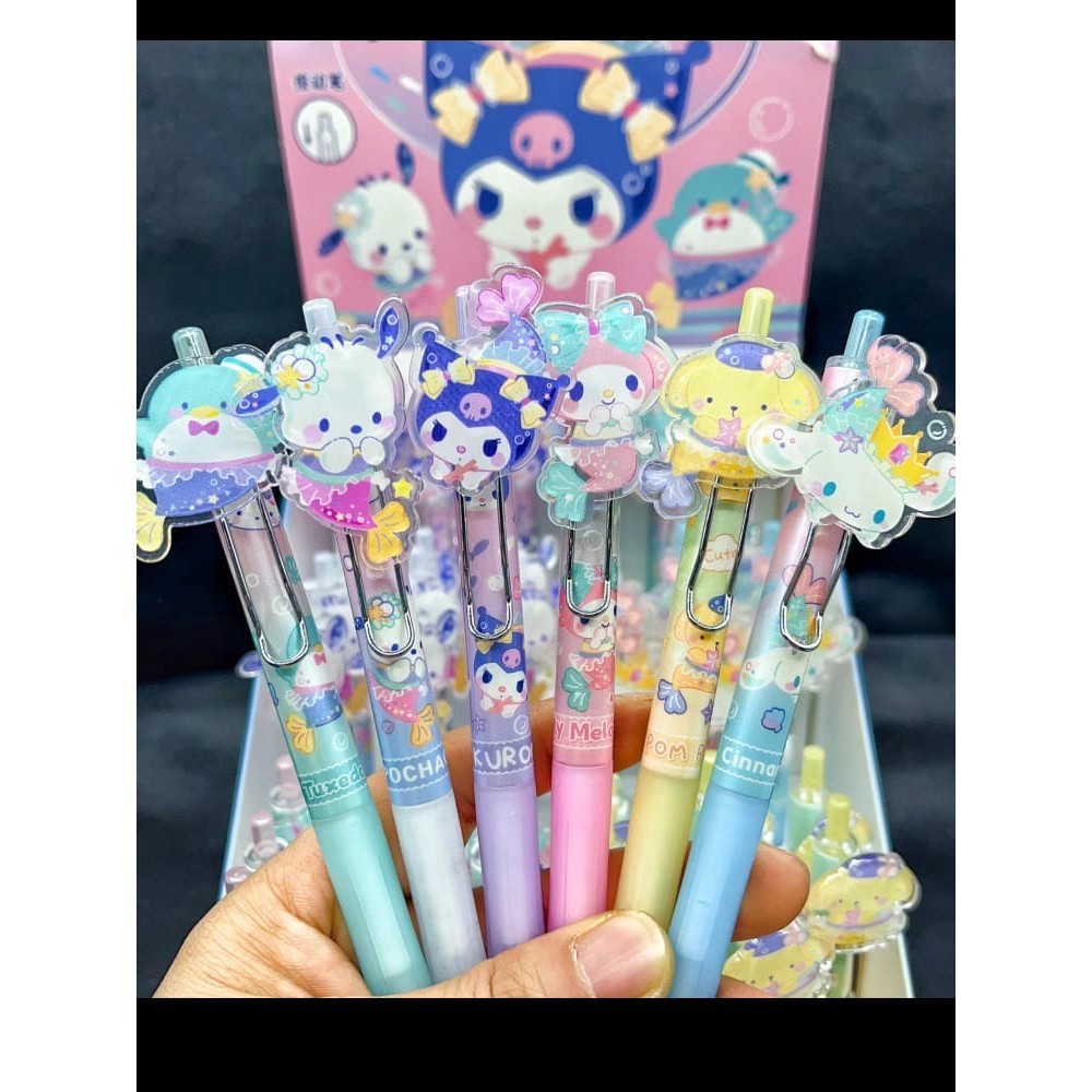 

Pulpen Sanrio Gel Akrilik Tekan 0,5mm Hitam Lucu Motif Sanrio (Bujoyuk)