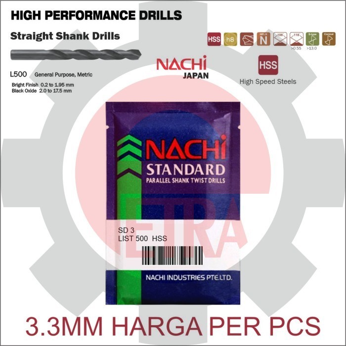 MATA BOR BESI NACHI 3.3 MM / MATABOR BESI NACHI 3.3MM ORIGINAL NACHI