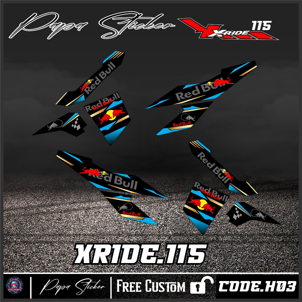 Striping Sticker New Xride 115 Variasi Sticker Yamaha Xride 115 Code H03