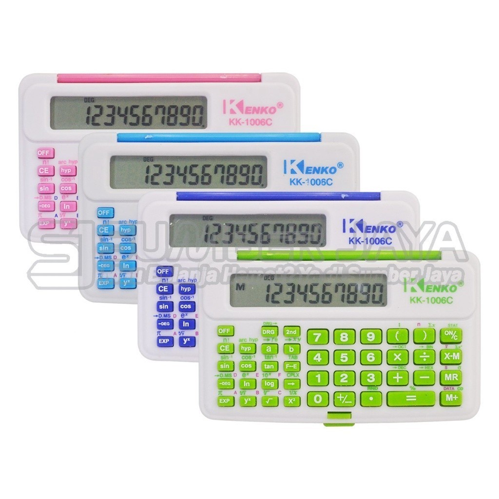 

Calculator Saku 10 Digit Kalkulator Kenko KK-1006 C Tutup Warna Warni