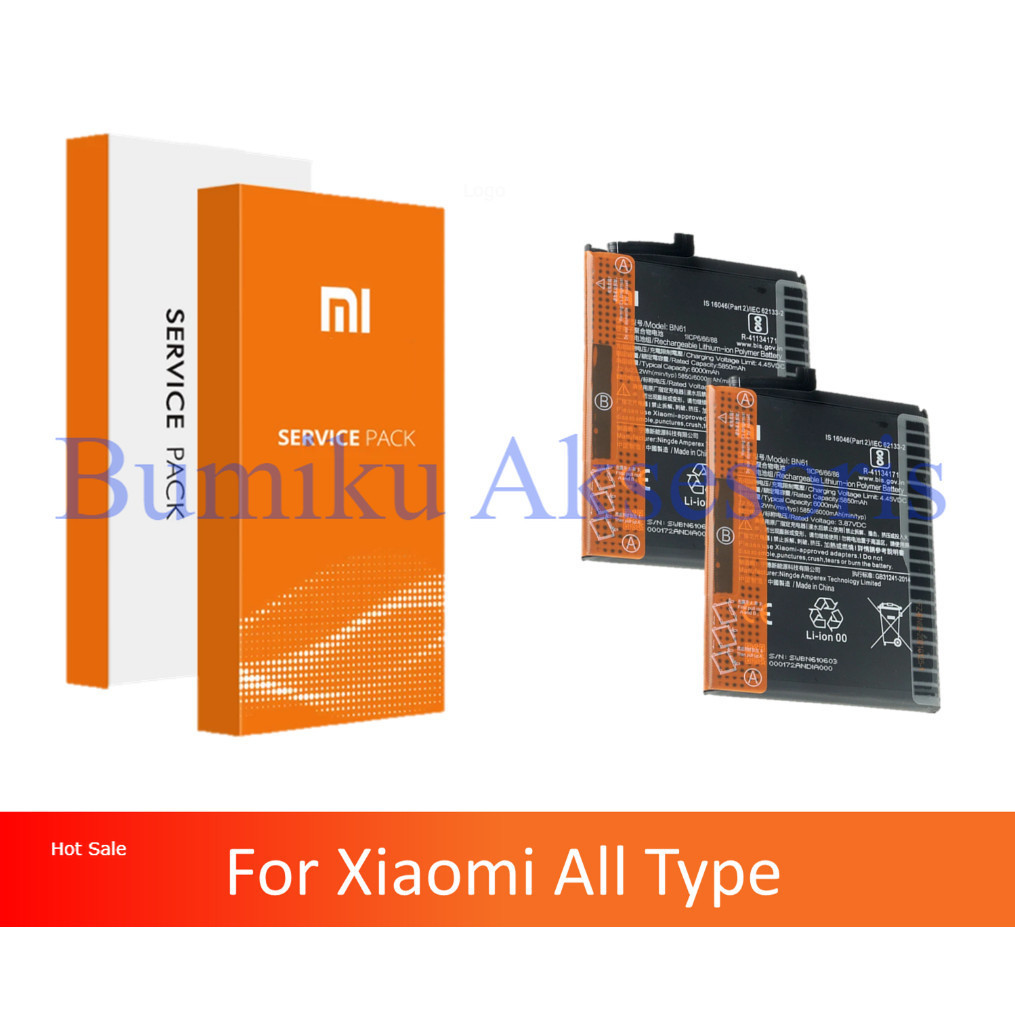 BATERAI BATTERY BATREI XIAOMI MI REDMI NOTE POCO ALL TIPE ORIGINAL GARANSI 6 BULAN BM4E BM4Q BM4Y BP