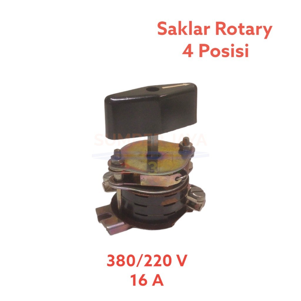 Saklar Rotary 4 Posisi 380/220 V 16A / Rotary Switch 4 Posisi / Selector Saklar Putar