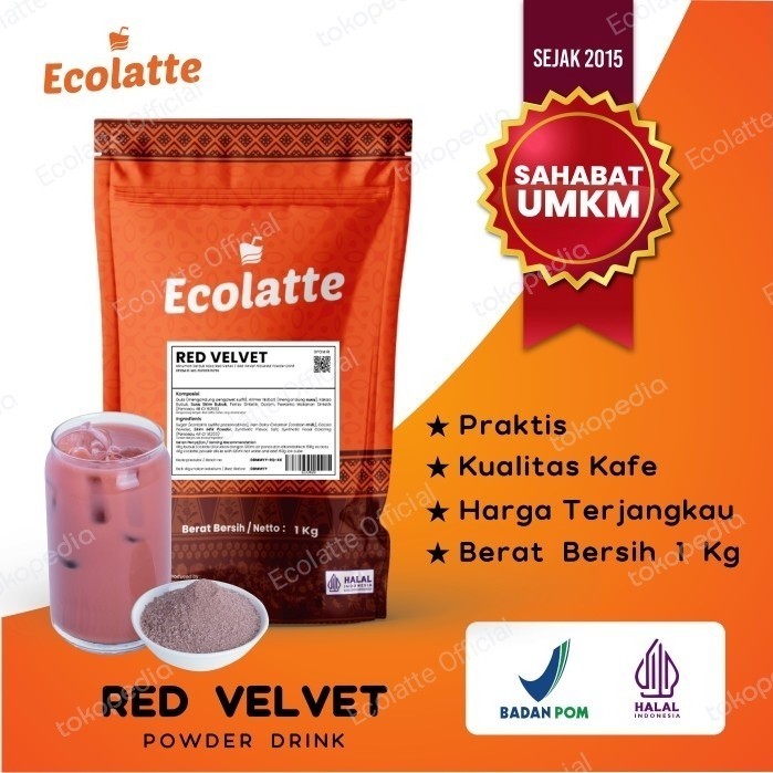 

[New Arrival]Promo ECOLATTE RED VELVET KEMASAN 1 KG REDVELVET